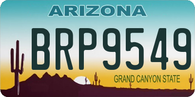 AZ license plate BRP9549
