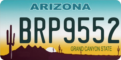 AZ license plate BRP9552