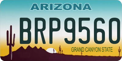 AZ license plate BRP9560