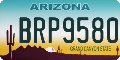 AZ license plate BRP9580