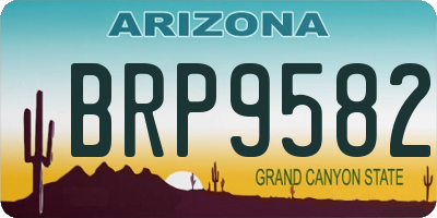 AZ license plate BRP9582