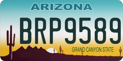 AZ license plate BRP9589