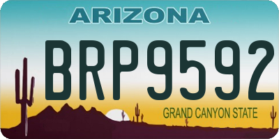 AZ license plate BRP9592