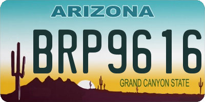 AZ license plate BRP9616