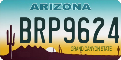 AZ license plate BRP9624