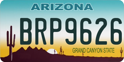 AZ license plate BRP9626