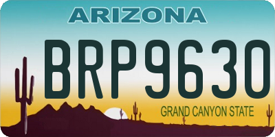 AZ license plate BRP9630