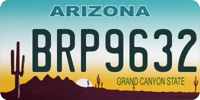 AZ license plate BRP9632