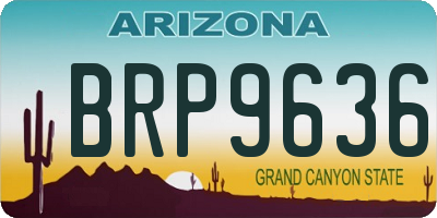 AZ license plate BRP9636