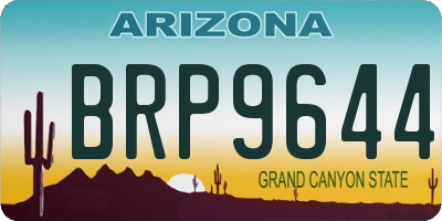 AZ license plate BRP9644