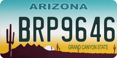 AZ license plate BRP9646