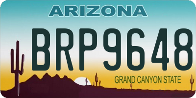 AZ license plate BRP9648