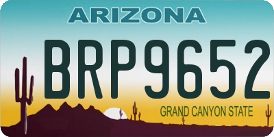 AZ license plate BRP9652