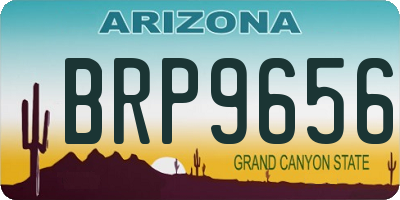AZ license plate BRP9656