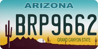 AZ license plate BRP9662