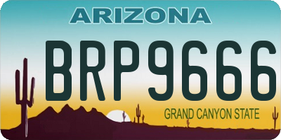 AZ license plate BRP9666