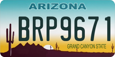 AZ license plate BRP9671