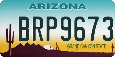 AZ license plate BRP9673
