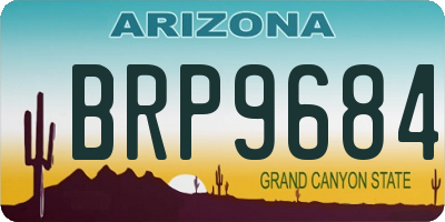AZ license plate BRP9684