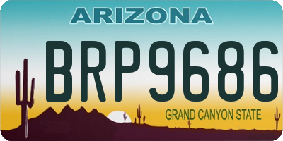 AZ license plate BRP9686