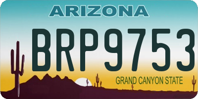 AZ license plate BRP9753