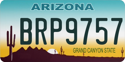AZ license plate BRP9757