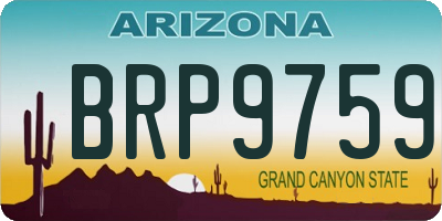 AZ license plate BRP9759