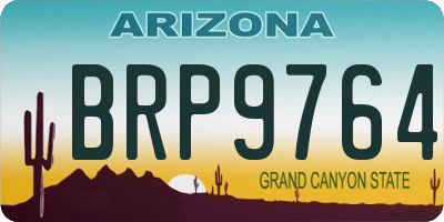 AZ license plate BRP9764