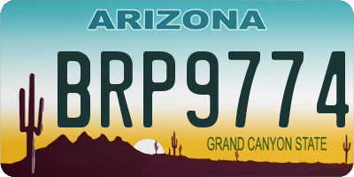 AZ license plate BRP9774