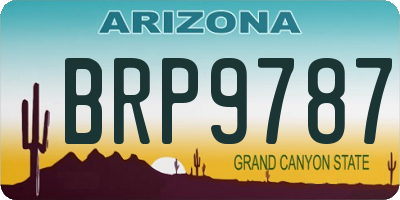 AZ license plate BRP9787