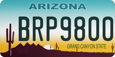 AZ license plate BRP9800