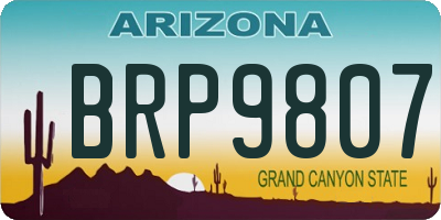 AZ license plate BRP9807