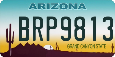 AZ license plate BRP9813