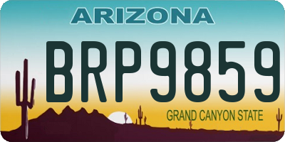 AZ license plate BRP9859