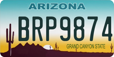 AZ license plate BRP9874