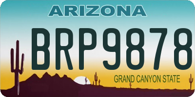 AZ license plate BRP9878