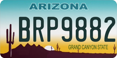 AZ license plate BRP9882