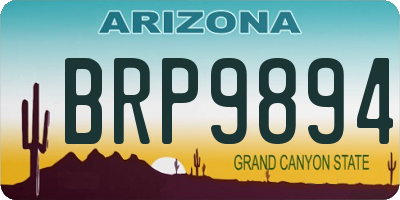 AZ license plate BRP9894