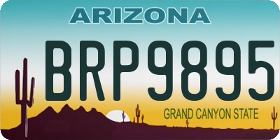 AZ license plate BRP9895