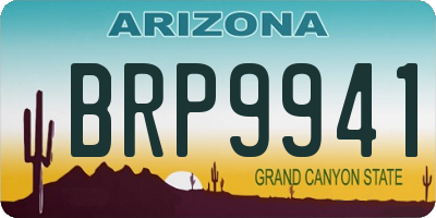 AZ license plate BRP9941