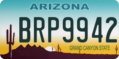 AZ license plate BRP9942