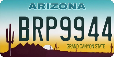AZ license plate BRP9944