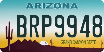AZ license plate BRP9948