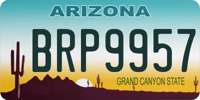 AZ license plate BRP9957