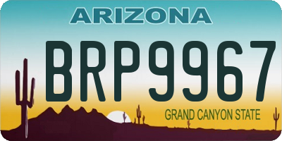 AZ license plate BRP9967