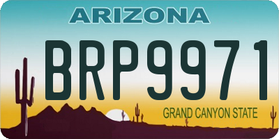 AZ license plate BRP9971