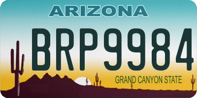 AZ license plate BRP9984