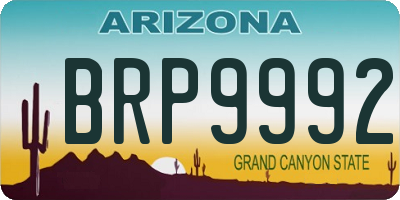 AZ license plate BRP9992