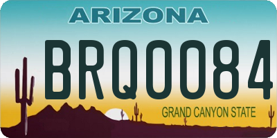 AZ license plate BRQ0084