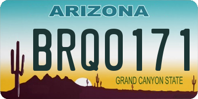AZ license plate BRQ0171
